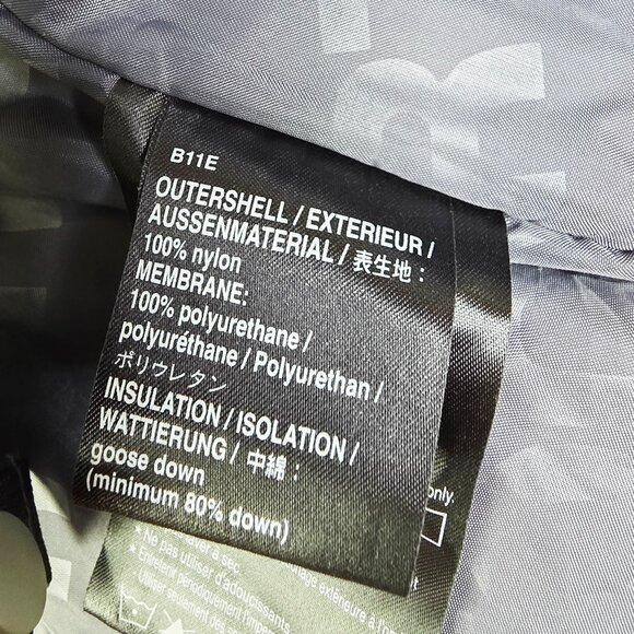 Burton Size Medium Mens Audex Gray Goose Down Puffer Hooded Jacket Snowboard Ski - Picture 6 of 15